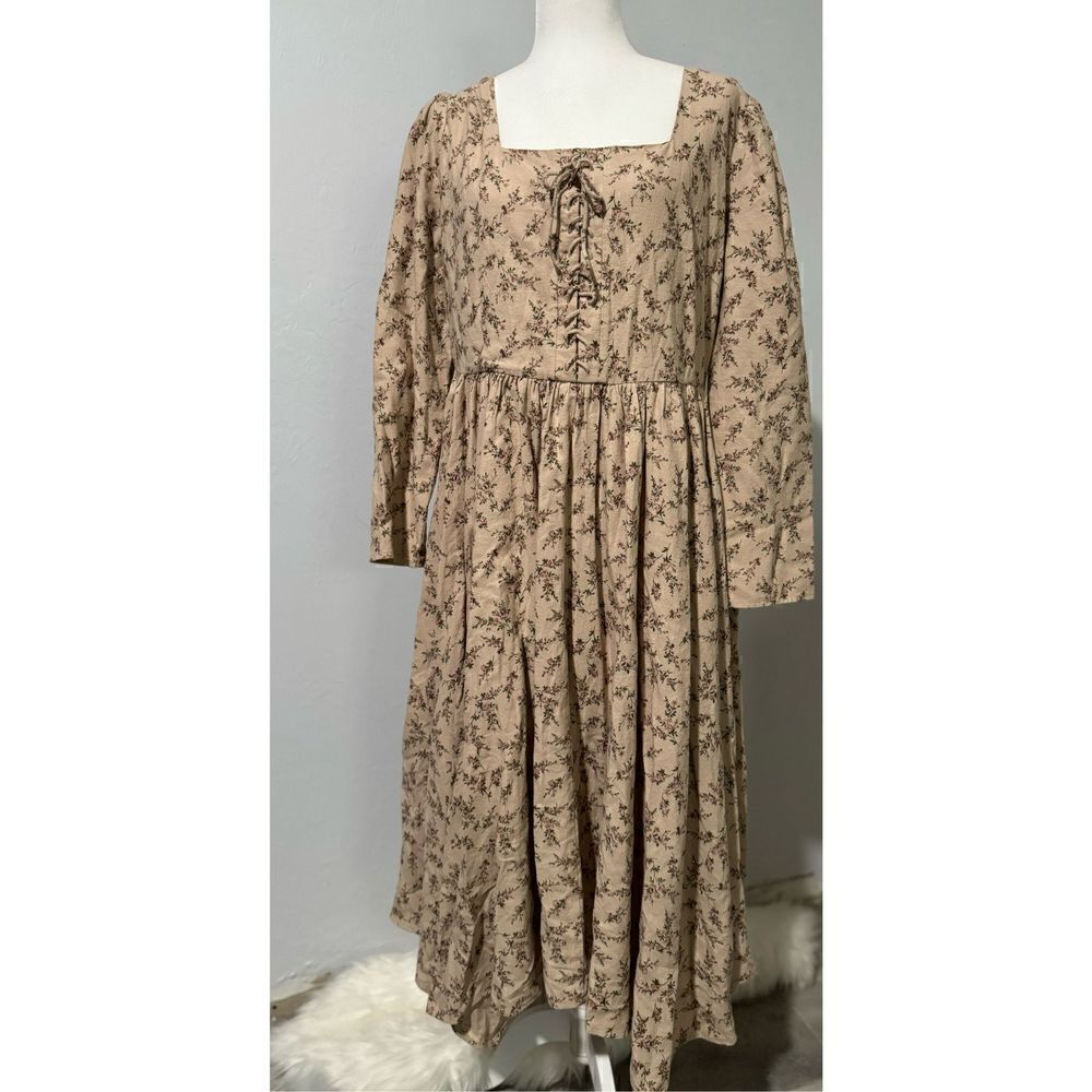JessaKae Bramble XL NWT lace up  floral maxi dress - Picture 2 of 12